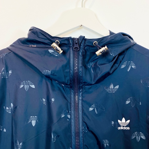 Adidas Blue Half Zip Wind Breaker Jacket - Picture 3 of 4